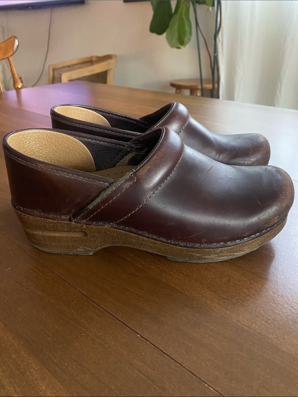 Dansko Slip-On Clogs in Dark Brown